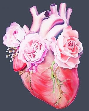 Heart And Flowers Paint By Numbers