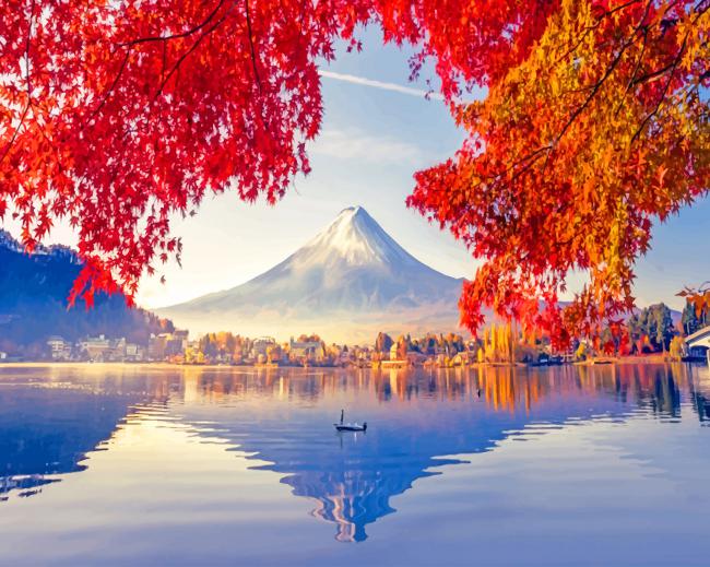 Autumn Mt Fuji Paint By Numbers
