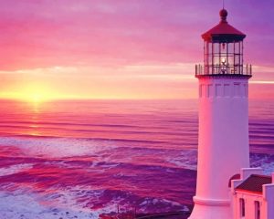Lighthouse Sunset Paint By Numbers
