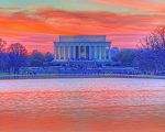 Sunset Lincoln Memorial Paint By Numbers