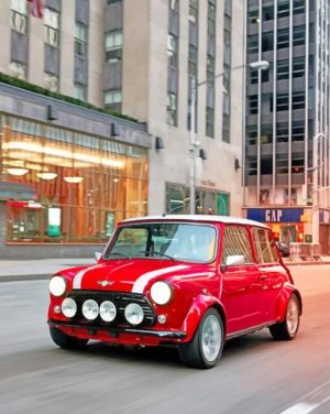 Red Mini Cooper Paint By Numbers