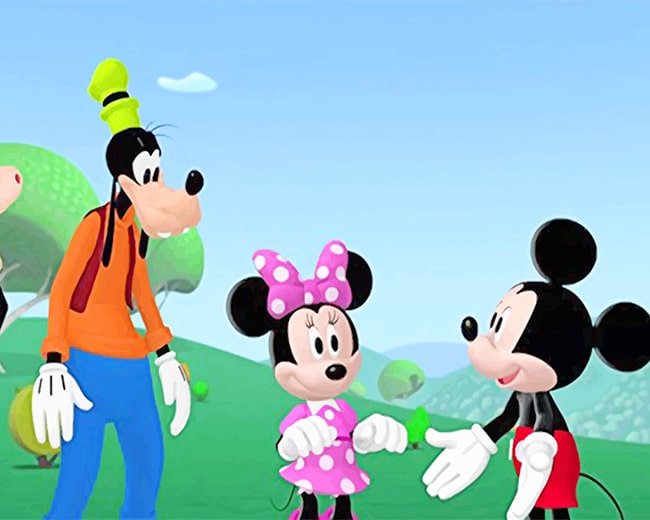 Goofy Minnie And Mickey Mouse Paint By Numbers