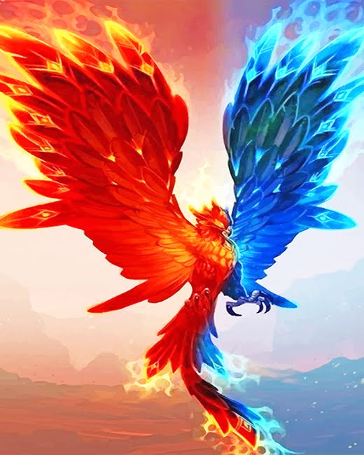 Fire And Ice Phoenix Paint By Numbers