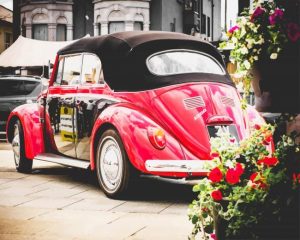 Red Antique Car Paint By Numbers