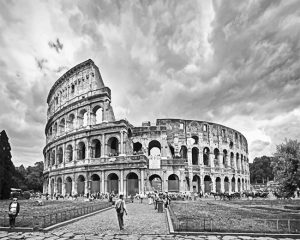 Black And White Colosseum Paint By Numbers