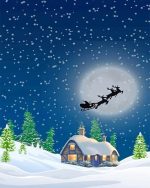 Christmas Reindeer Sleigh Paint By Numbers