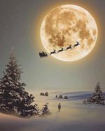 Christmas Santa Silhouette Paint By Numbers