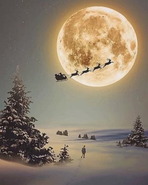 Christmas Santa Silhouette Paint By Numbers