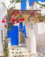 Santorini Greek House Paint By Numbers