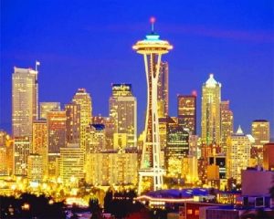 Seattle Space Needle paint by numbers