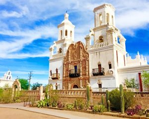 San Xavier del Bac Mission Paint By Numbers