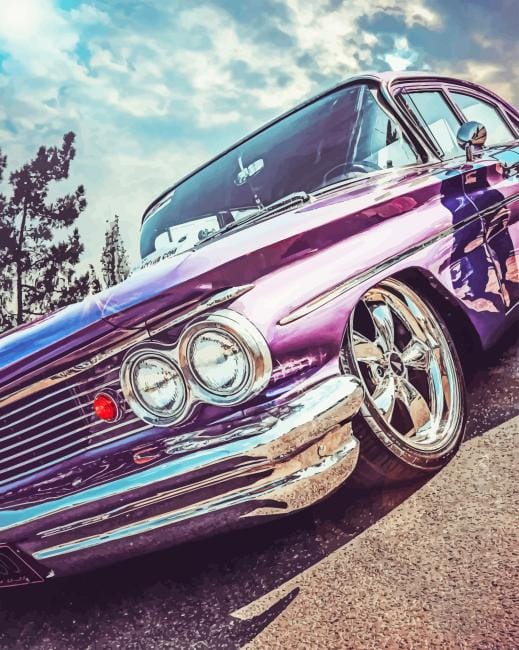Classic Purple Car Paint By Numbers