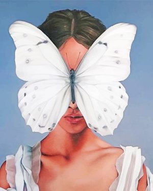 White Butterfly Woman - NEW Paint By Number (Copy)