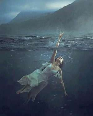 Woman Trying To Survive Paint By Numbers