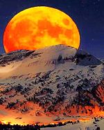 Moon Over Mountains Paint By Numbers