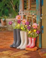Flowers Boots Paint By Numbers