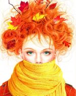 Autumn Girl paint by numbers