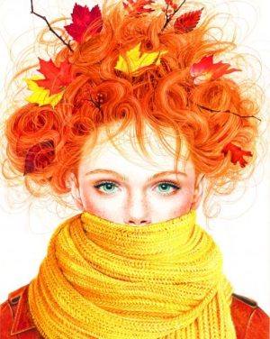 Autumn Girl paint by numbers