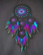 Blue And Purple Dream Catcher Paint By Numbers