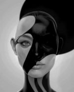 Black and White Face Paint By Numbers