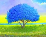 Blue Tree paint by numbers