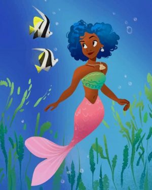 Afro Mermaid Paint By Numbers