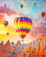 Colorful Hot Air Balloons Paint By Numbers