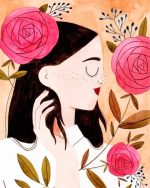 Floral Girl Paint By Numbers