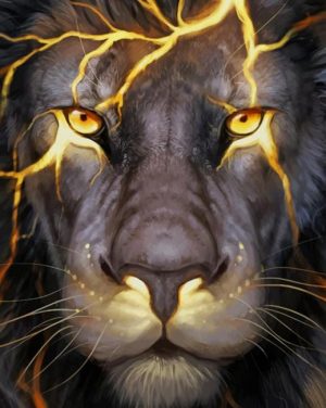 Lightning Lion Paint By Numbers