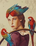 Macaw Girl Paint By Numbers