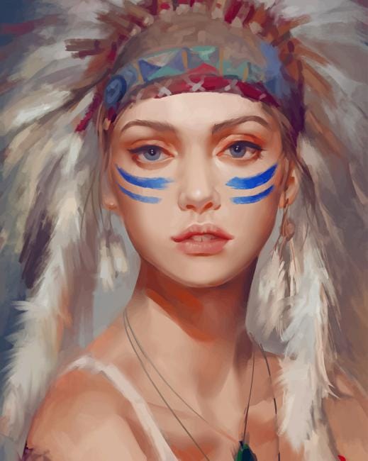 Native Girl Paint By Numbers