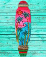 Tropical Surfboard Paint By Numbers