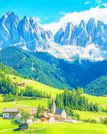 Puez Geisler Nature Park paint by numbers