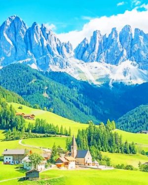 Puez Geisler Nature Park paint by numbers