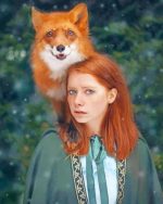 Fox And Ginger Girl paint by numbers