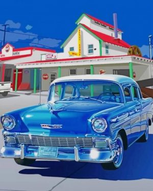Classic Blue Car Paint By Numbers