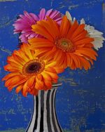 Barberton Daisies Vase Paint By Numbers