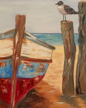 Seaside Boat Paint By Numbers