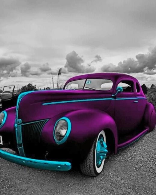 Classic Purple Car Paint By Numbers