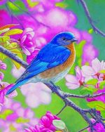 Bluebird And Blossoms Paint By Numbers