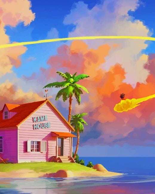 Dragon Ball House Paint By Numbers