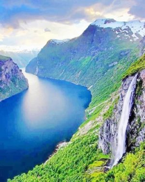 Geirangerfjord Norway Paint By Numbers