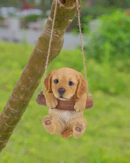 Puppy Swinging Paint By Numbers