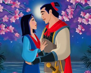Mulan And Shang paint by numbers