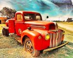 Old Pickup Truck Paint By Numbers