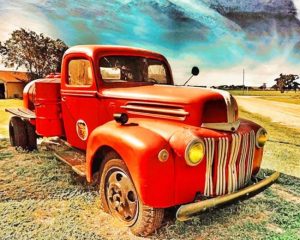 Old Pickup Truck Paint By Numbers