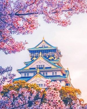 Osaka Castle paint by numbers