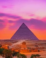 Sunset Pyramid Of Khafre paint by numbers