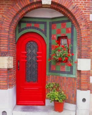 Red Door paint by numbers
