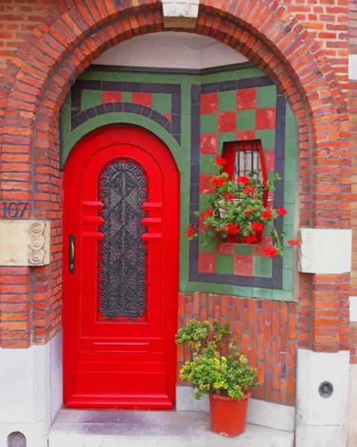 Red Door Paint By Numbers